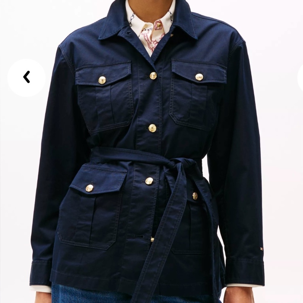 Tommy Hilfiger Navy Belted Women's Jacket size small